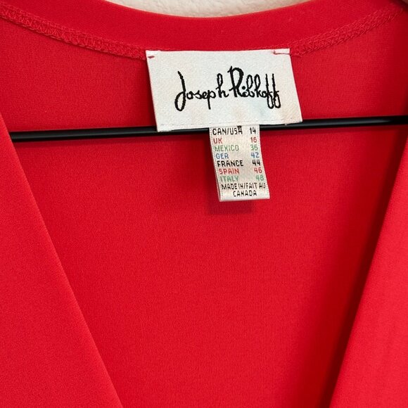 Joseph Ribkoff Coral Sleeveless Midi Dress Size 14 - Picture 3 of 6